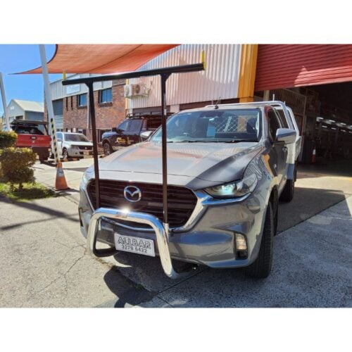 Polished Nudgebar & Hrack Set suitable for use with 2022 Mazda BT50
