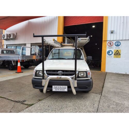 Polished Nudgebar/Black HRack set to suit 2004 Toyota Hilux