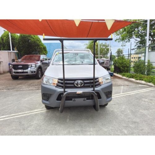 Black Nudgebar & Hrack Set compatible with 2020+ Toyota Hilux SR/Workmate with Safety Sense