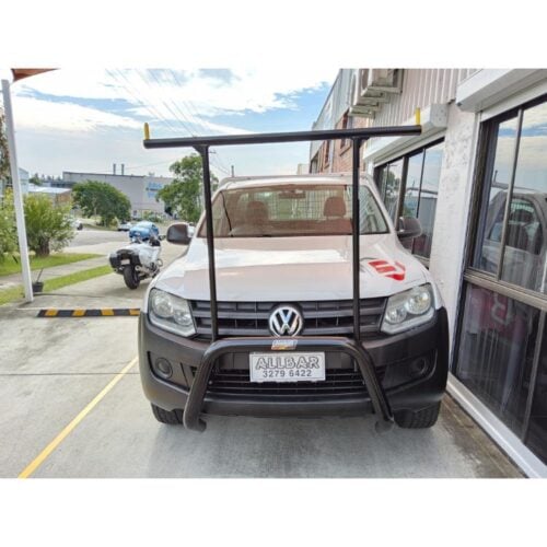 Black Nudgebar & Hrack Set suitable for use with 2014 VW Amarok Core