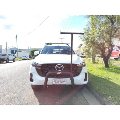 Textured Black Nudgebar with Black T-Rack set to suit 2025 Mazda BT50