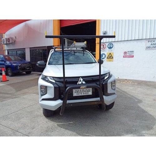 Satin Black Nudgebar/HRack suitable for use with 2021 Mitsubishi MR Triton GSR with Sensors