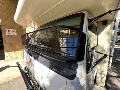 Mitsubishi Canter FE 1985-96 Black Windscreen Stone Protector