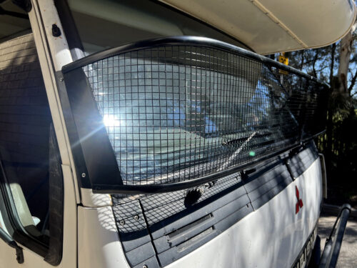 Mitsubishi Canter FE 1985-96 Black Windscreen Stone Protector - Image 5
