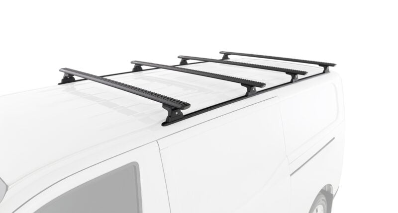 LDV eDeliver 7 Gen1 LWB (Low Roof) 1/2024 Onwards Sportz RLT600 Trackmount Black 4 Bar Roof Rack (JC-06715)