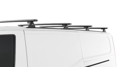 LDV Deliver 7 Gen1 LWB (Low Roof) 1/2024 Onwards Sportz RLT600 Trackmount Black 4 Bar Roof Rack (JC-06715)