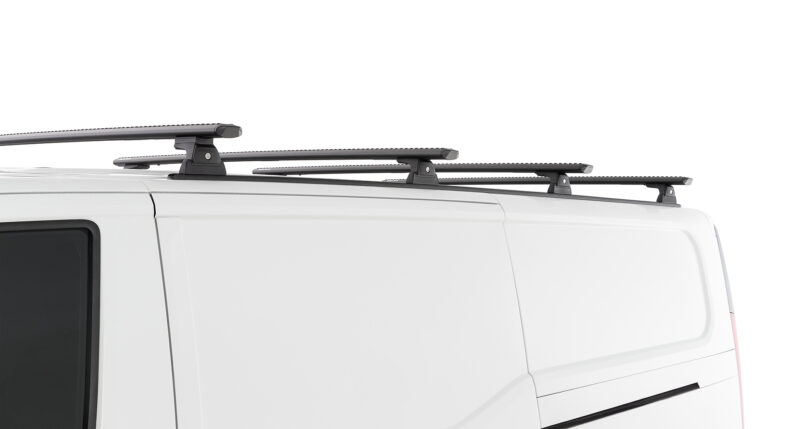 LDV Deliver 7 Gen1 LWB (Low Roof) 1/2024 Onwards Sportz RLT600 Trackmount Black 4 Bar Roof Rack (JC-06715)