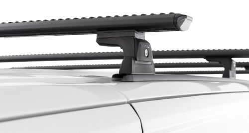 LDV Deliver 7 Gen1 LWB (Low Roof) 1/2024 Onwards Sportz RLT600 Trackmount Black 4 Bar Roof Rack (JC-06715)