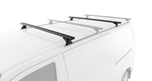 LDV eDeliver 7 Gen1 LWB (Low Roof) 1/2024 Onwards Sportz RX300H Trackmount Black 2 Bar Roof Rack (JC-06638)