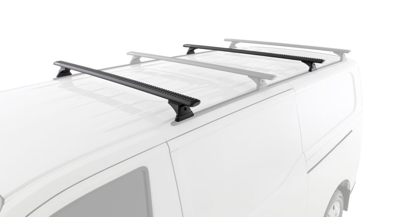 LDV Deliver 7 Gen1 LWB (Low Roof) 1/2024 Onwards Sportz RX300H Trackmount Black 2 Bar Roof Rack (JC-06638)