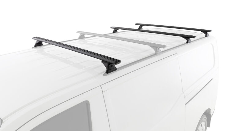 LDV eDeliver 7 Gen1 LWB (Low Roof) 1/2024 Onwards Sportz RX300H Trackmount Black 3 Bar Roof Rack (JC-06632)