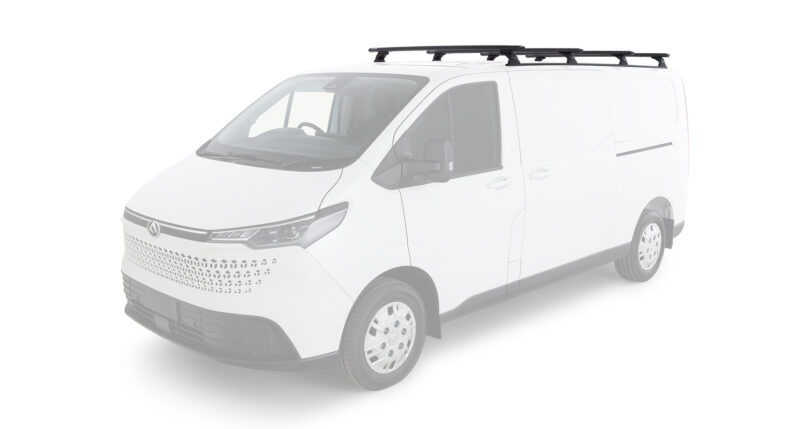 LDV Deliver 7 Gen1 LWB (Low Roof) 1/2024 Onwards Sportz RX300H Trackmount Black 4 Bar Roof Rack (JC-06630)