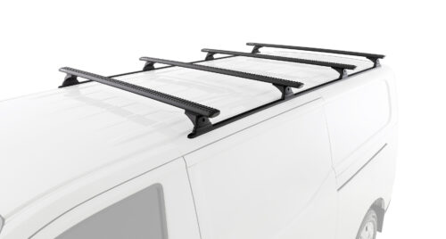 LDV Deliver 7 Gen1 LWB (Low Roof) 1/2024 Onwards Sportz RX300H Trackmount Black 4 Bar Roof Rack (JC-06630)