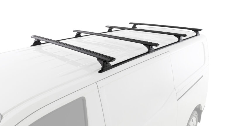 LDV Deliver 7 Gen1 LWB (Low Roof) 1/2024 Onwards Sportz RX300H Trackmount Black 4 Bar Roof Rack (JC-06630)