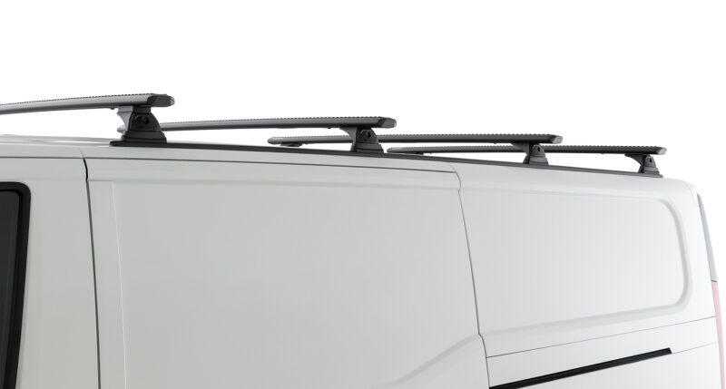 LDV eDeliver 7 Gen1 LWB (Low Roof) 1/2024 Onwards Sportz RX300H Trackmount Black 4 Bar Roof Rack (JC-06630)