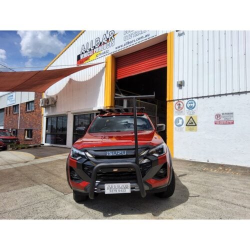 Textured Black Nudgebar with Black T-Rack to suit 2025 Isuzu DMax X-Terrain