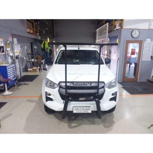 Black Nudgebar & Black Hrack Set suitable for use with 2022 Isuzu DMax compliant with front Radar