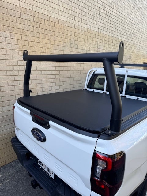 Ford Ranger Next Gen 2022on with Tonneau cover (bolts to top of tub) 63mm Trade Rack