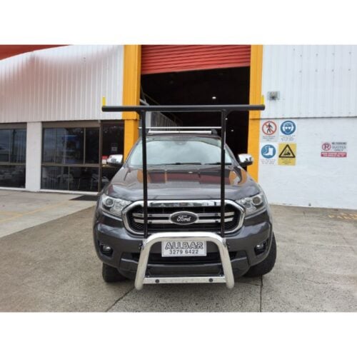 Polished Nudgebar & Hrack Set suitable for use with 2019 Ford Ranger XLT Tech Pack