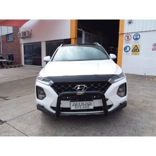P/Coated Black Nudgebar suitable for use with 2019 Hyundai Santa Fe TM Highlander with Camera