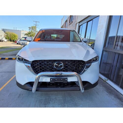 Polished Alloy Nudgebar with 2 welded Spot Light Tabs to suit 2022 Mazda CX-5 (no sensors/camera) - Image 1