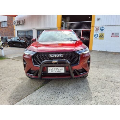 Black 76mm Alloy Nudgebar with Spot Light Tabs to suit 2022 Haval H6 Ultra - Image 1