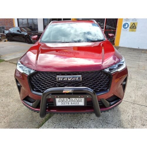 Black 76mm Alloy Nudgebar with Spot Light Tabs to suit 2022 Haval H6 Ultra - Image 1
