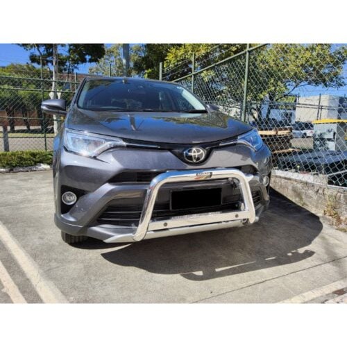 Polished Nudgebar suitable for use with 2019 Toyota Rav4 with Sensors