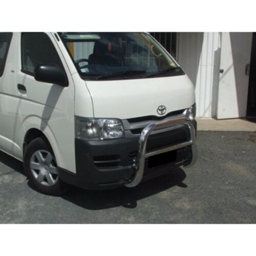 Polished Nudgebar Series II suitable for use with Toyota Hiace Commuter