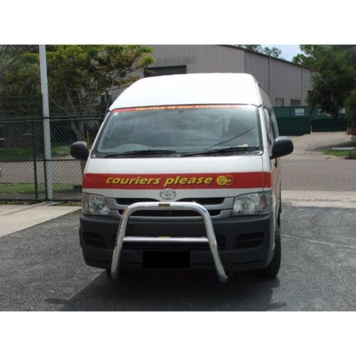 Polished Nudgebar Series II suitable for use with Toyota Hiace Commuter
