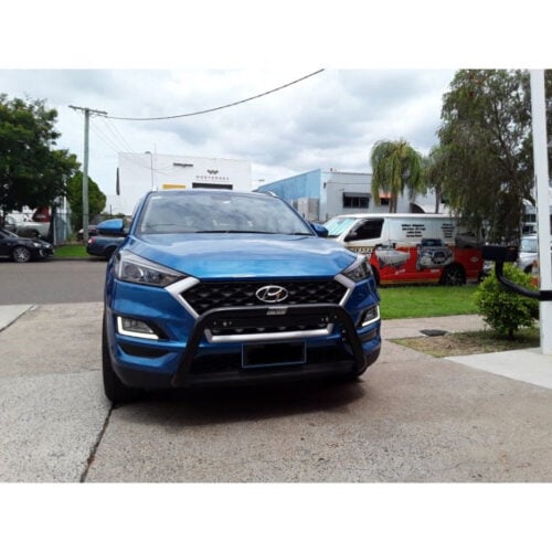 Black Nudgebar suitable for use with 2018 Hyundai Tucson TL3 Sensor compatible