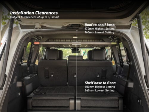 Light Cargo Barrier, Standalone Shelf & Large Molle Panels to suit the Toyota Prado 250 / Lexus GX 550 - Image 4