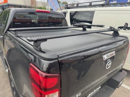 Mazda BT50 (with EGR roller shutter tracks) RLT600 Black 2 Sportz Bars (pr)