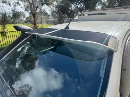 Toyota Hilux Oct 2015on with snorkel Mesh Windscreen Sunvisor - Image 2