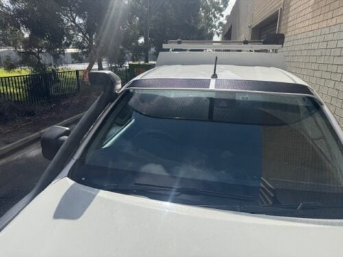 Toyota Hilux Oct 2015on with snorkel Mesh Windscreen Sunvisor - Image 5