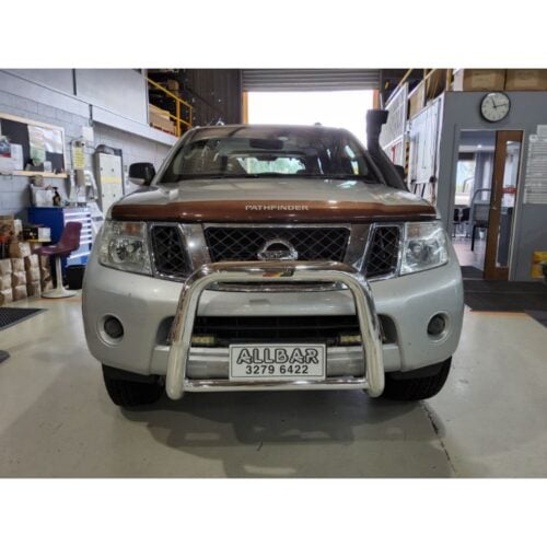 Polished 76mm Nudgebar with Spot Light Tabs to suit 2013 Nissan Pathfinder