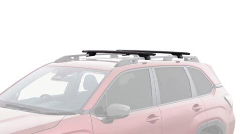 SUBARU Forester Gen6 With Raised Rail 2025 Onwards Sportz RX Black 2 Bar Roof Rack (JC-04570) - Image 4