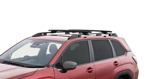 SUBARU Forester Gen6 With Raised Rail 2025 Onwards Sportz RX Black 2 Bar Roof Rack (JC-04570) - Image 5