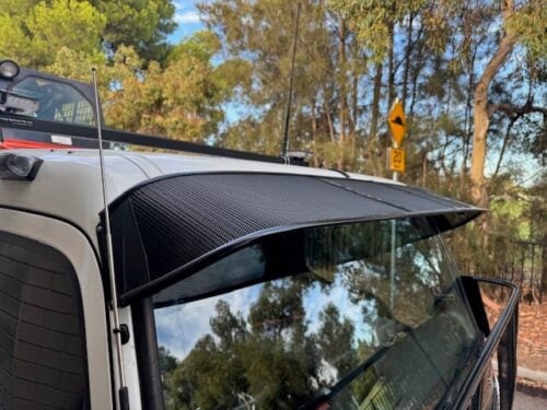 Mitsubishi/Fuso FM -FK 1995on (Black) Mesh Windscreen Sunvisor