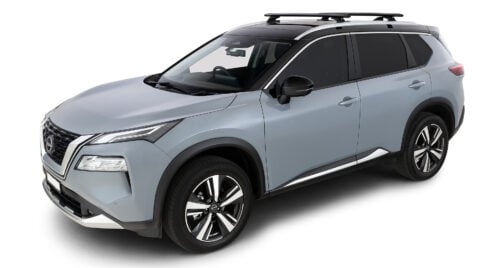 NISSAN X-Trail Gen4, T33 With Flush Rails 1/2022 Onwards Vortex RCL Black 2 Bar Roof Rack (JC-05536)