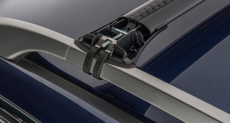 SUBARU Forester Gen5, SK With Raised Rail 1/2018-12/2025 Vortex StealthBar Black 2 Bar Roof Rack (JA7973)