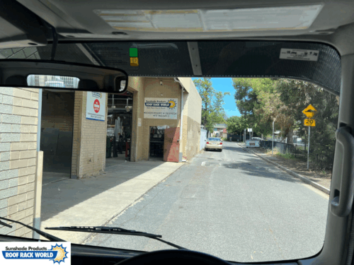 Toyota Coaster Bus 1993-2017 All Black Mesh Windscreen Sunvisor - Image 4