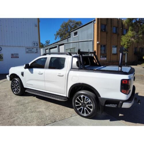 Ford Ranger Platinum 2022on Next Gen Rear Roller Shutter Trade Racks - Textured black