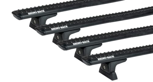 MITSUBISHI Express LWB X82 1/2020 Onwards Sportz RLT600 Black 4 Bar Roof Rack (JC-05268) - Image 1