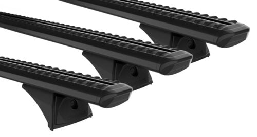 LDV Deliver 7 Gen1 SWB (Low Roof) 1/2024 Onwards Sportz RX300H Trackmount Black 3 Bar Roof Rack (JC-06721)