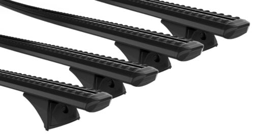 LDV Deliver 7 Gen1 LWB (Low Roof) 1/2024 Onwards Sportz RX300H Trackmount Black 4 Bar Roof Rack (JC-06630) - Image 1