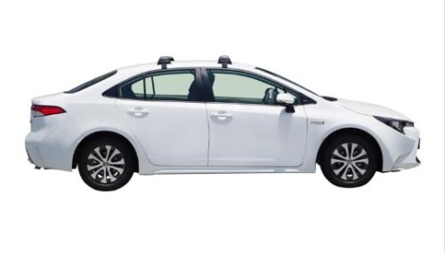 Toyota Corolla 4 Door Sedan 2019 - Onwards Yakima Silver Flush Bar Roof Racks (S24Y/K1196) - Image 2