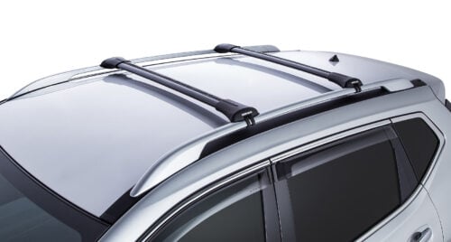 SUBARU Forester Gen5, SK With Raised Rail 1/2018-12/2025 Vortex StealthBar Black 2 Bar Roof Rack (JA7973)