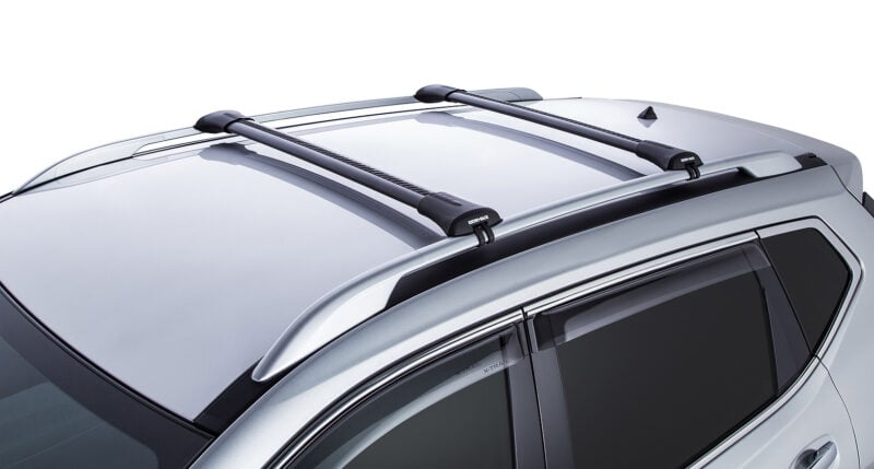 SUBARU Forester Gen5, SK With Raised Rail 1/2018-12/2025 Vortex StealthBar Black 2 Bar Roof Rack (JA7973)
