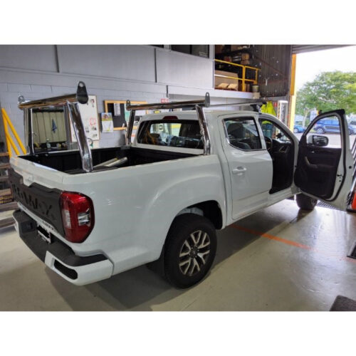 LDV T60 Max 76mm Polished Trade Racks with welded Tie Downs